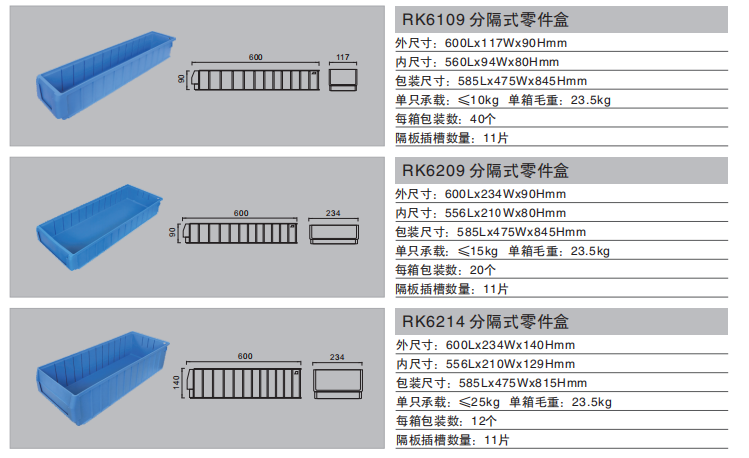 分隔式零件盒